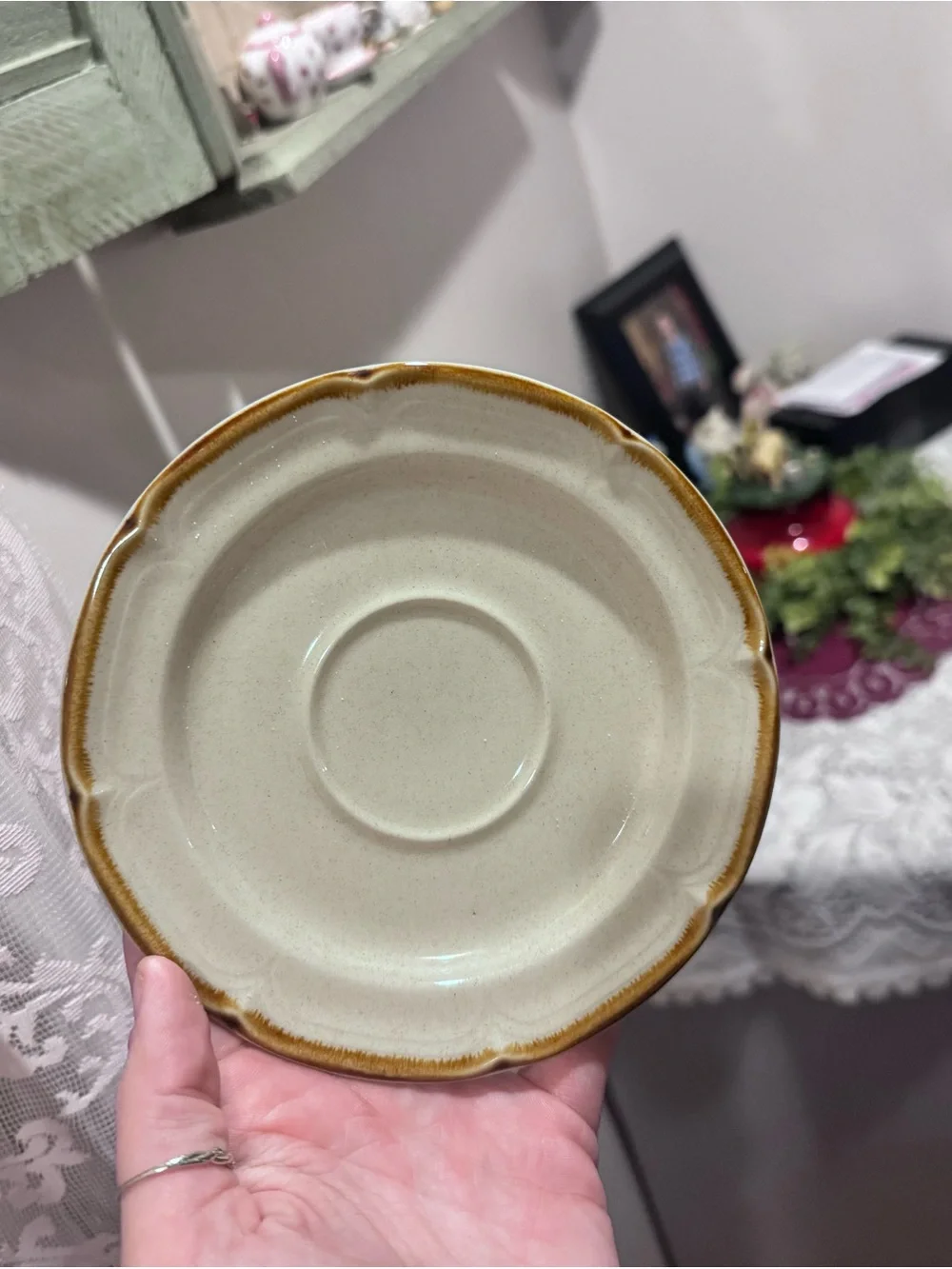 Vintage The Classics by Hearthside Floral Dinner Set in Cream and Brown